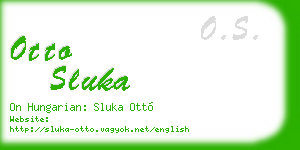 otto sluka business card