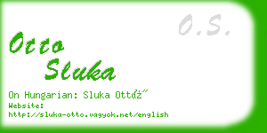 otto sluka business card